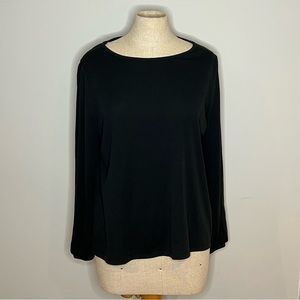 j crew | black long sleeve top
